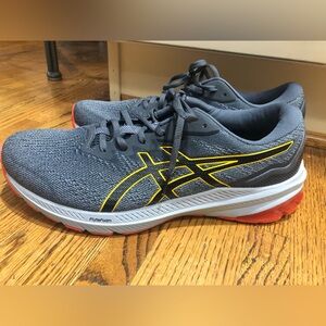 Asics GT-1000 Men’s Gray/Yellow/White/Orange Sneakers Sz 11
